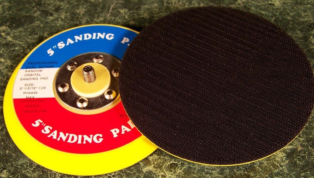 Two 5" inch HOOK and LOOP DUAL ACTION DA SANDER PAD valcrow heavy Duty