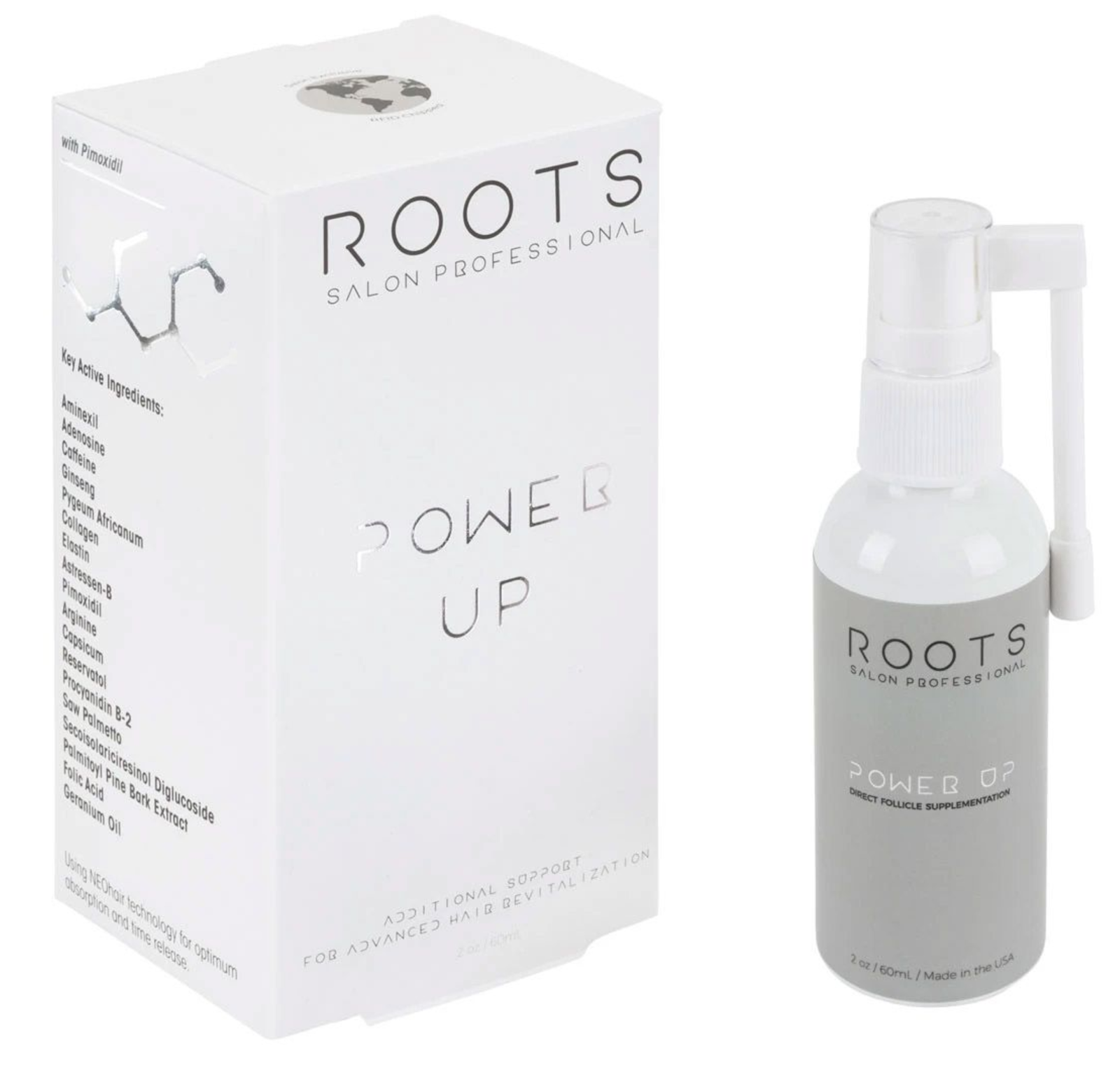 Roots Professional Power Up Topical Solution, 2 ounce Gel, Mousse & Spray