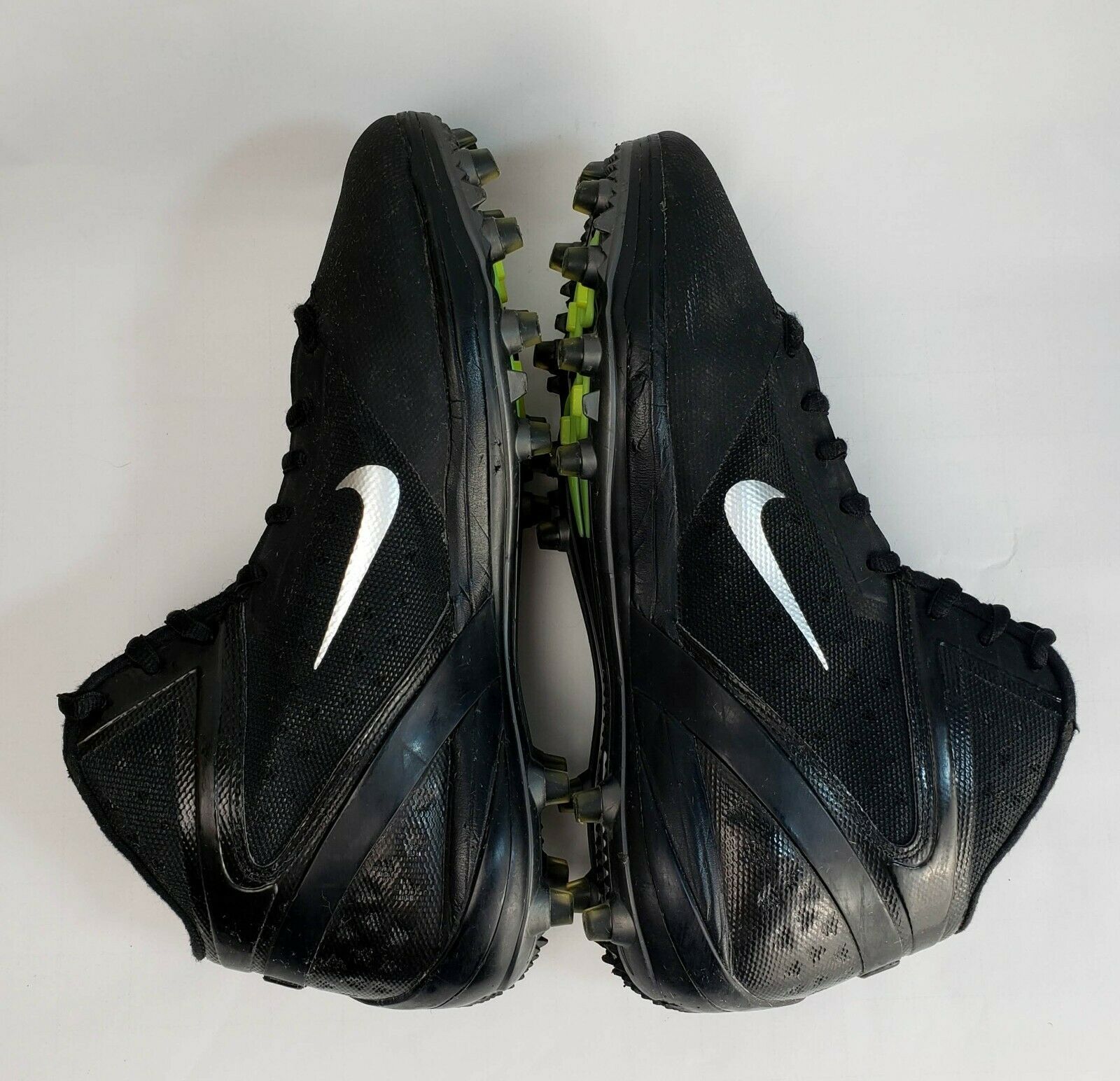 NIKE Vapor Talon Elite 3/4 Mid TD Black Silver Football Cleats 8.5