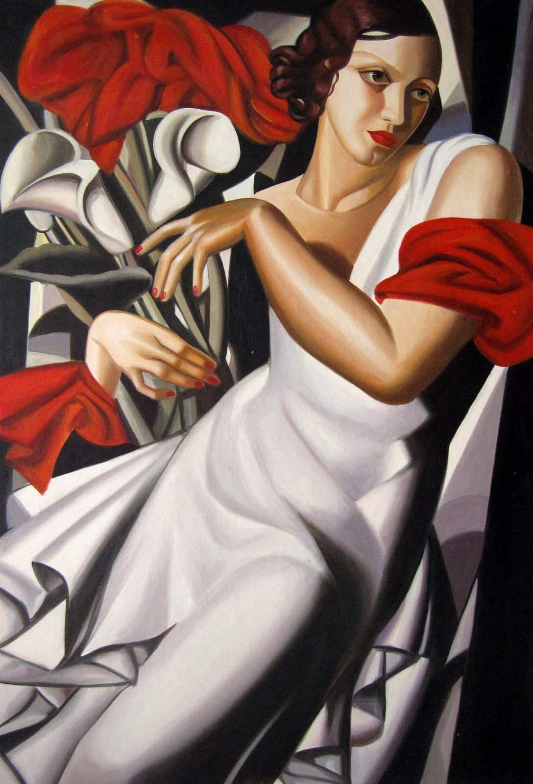 Rep. Tamara De Lempicka 36x48 in. Oil Painting Canvas Art Wall Decor ...