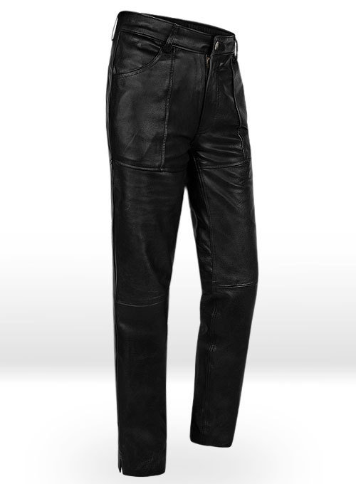 Jim Morrison Leather Pants Black Colour Mono ectric, Men Wasit Belted ...