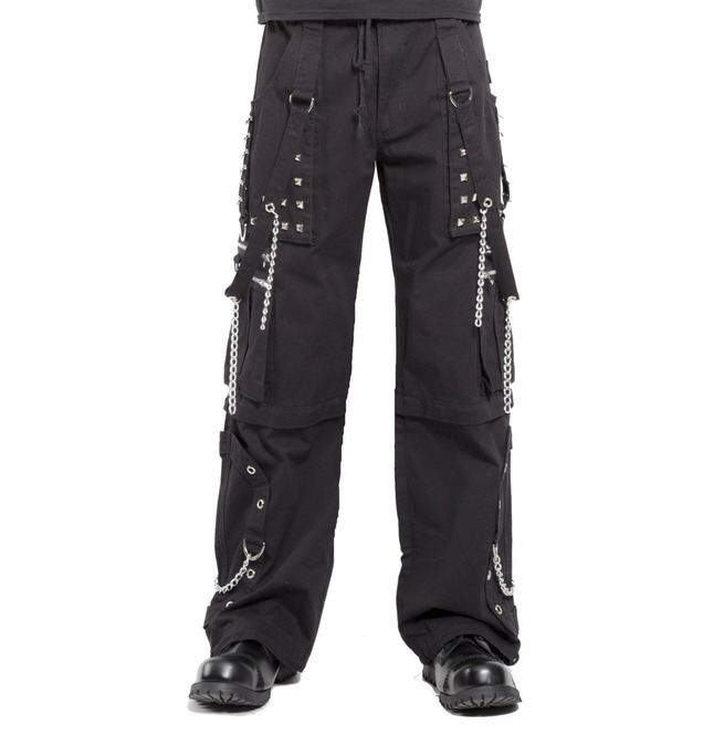 Men Gothic Pant Cyber Step Chain Jeans Punk Rock Bondage Gothic Pants