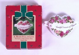 Vintage Hallmark Keepsake Ornament  A Heart Full of Love 1984 Bone China - $11.75