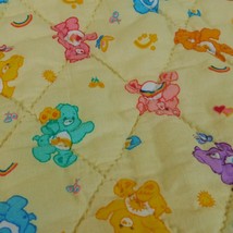 Care Bears Handmade Baby Quilt Cartoon Yellow Back Butterfly Rainbow Moo... - $58.05