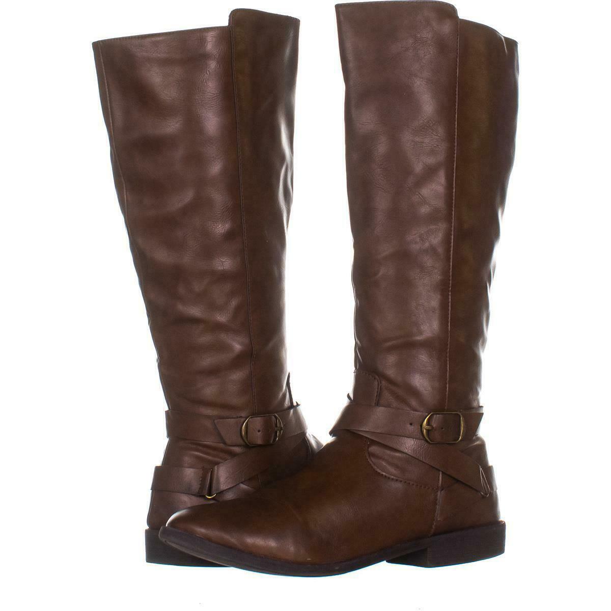 SC35 Madixe KneeHigh Riding Boots 468, Cognac, 11 US Boots