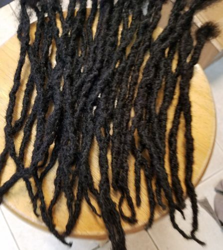 100% nonprocess  Human Hair Locks handmade 40 pieces 1 cm thick up to 6 Black