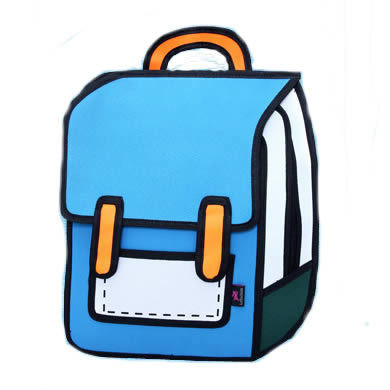 Backpacks 3D anime bag  Outdoor 2D Drawing Schoolbags