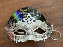 White Elegant Intricate Women's Masquerade Party Costume Eye Mask Rhinestone - $15.88