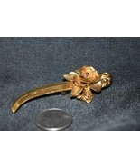 Vintage CORO Sword &amp; Rose Brooch/Pin - $14.84