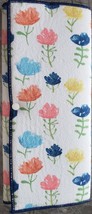 Kitchen Microfiber Drying Mat (15&quot;x20&quot;) MULTICOLOR FLOWERS with blue bac... - $16.82