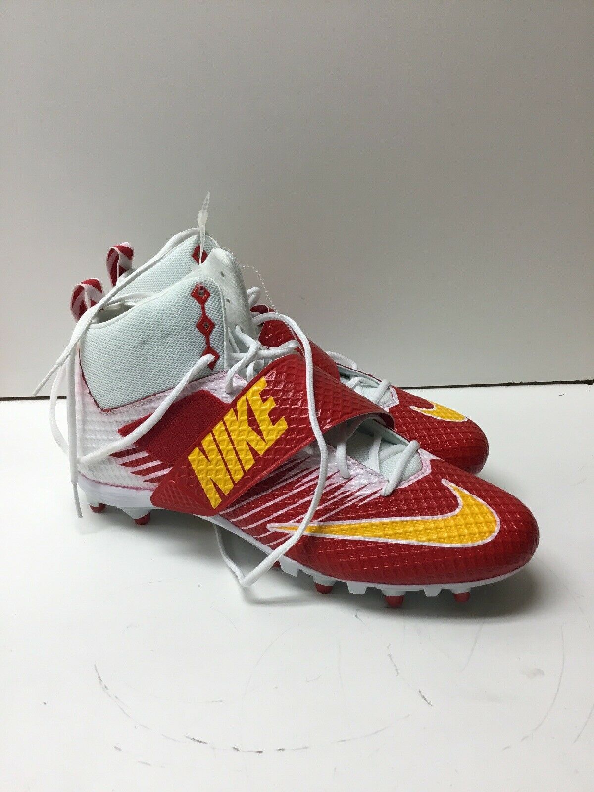 Nike Strike Pro High Top Red/White Football Cleats Size 13.5 US. NWOT - Men