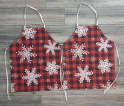 Aprons Snowflake Christmas Apron  Small Youth Size Lot of 2 - $19.96