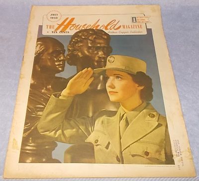 Primary image for Vintage Ladies Household Magazine War Issue July 1943 Women Patriotic