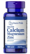 Chelated Calcium Magnesium Zinc - 100 Caplets - $38.90
