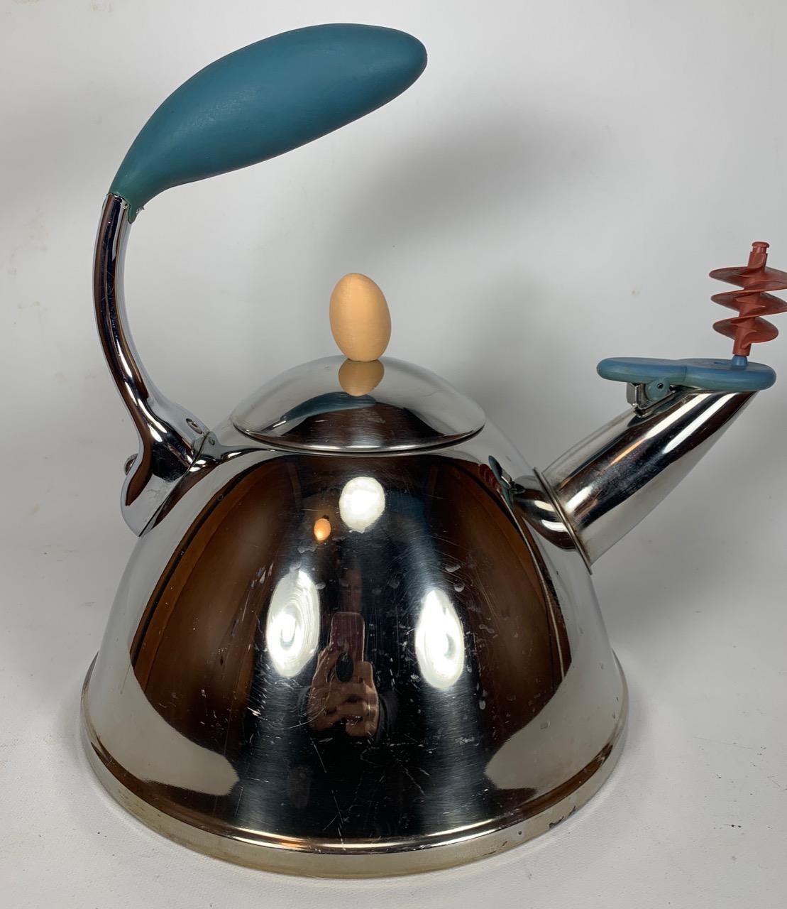 Michael Graves for Target Spinning Whistle Tea Kettle Teapot Stainless