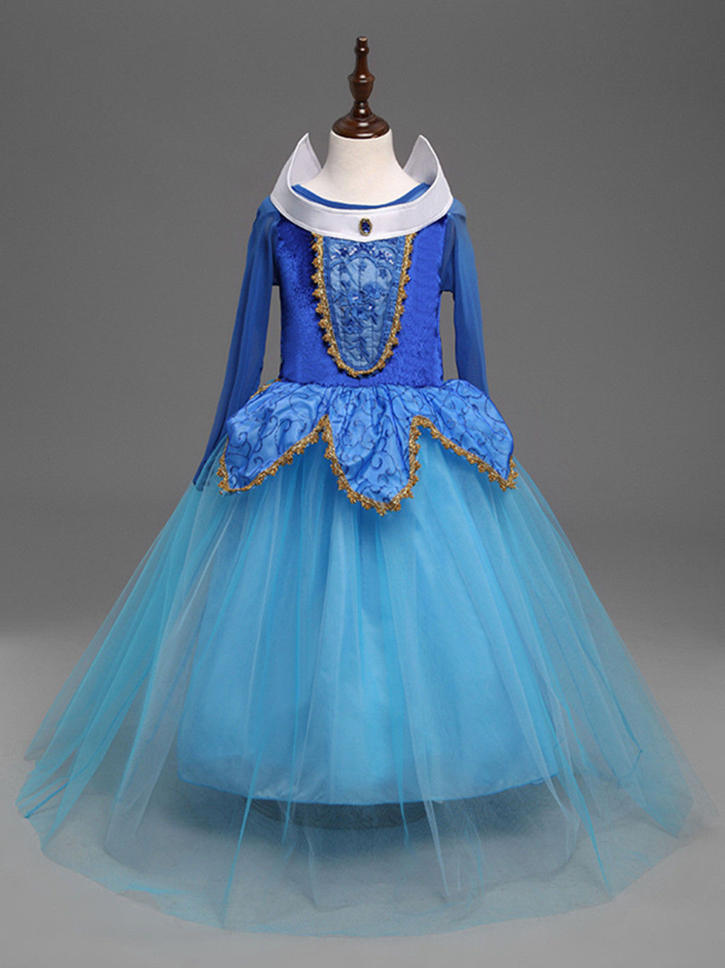 Sleeping Beauty Princess Aurora Party Dress  kids Costume Dress for girls  Blue