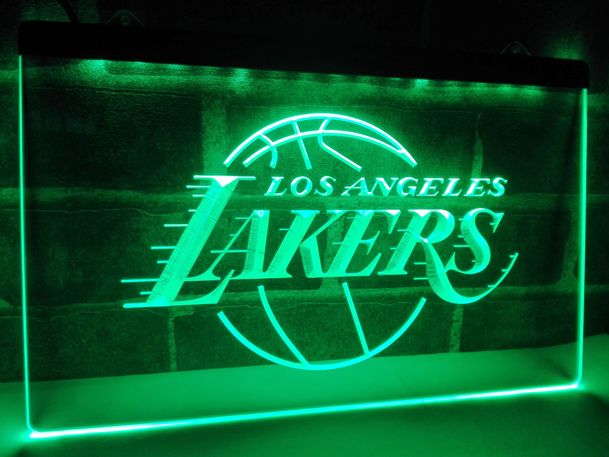 Los Angeles Lakers Neon Light Sign 17"x14" Home Wall Decor Lamp Display Glass 