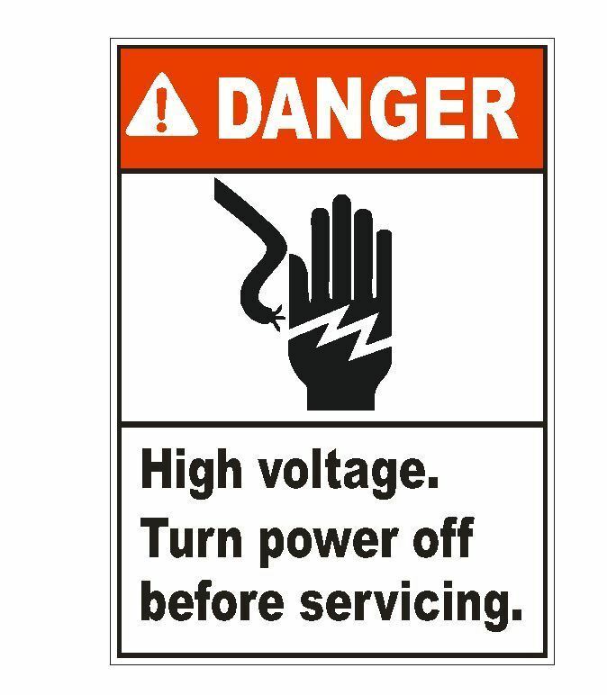 Primary image for Danger High Voltage Sticker D1553 Electrical Safety Sign