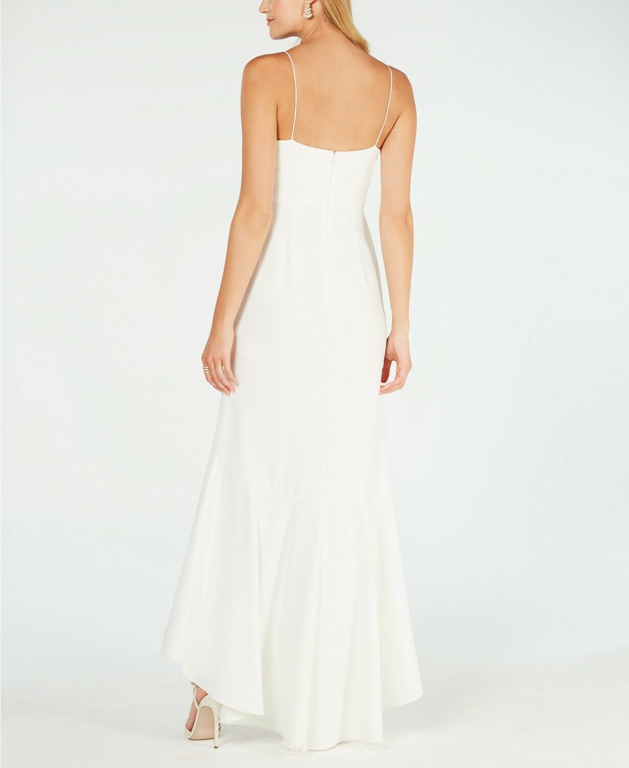 adrianna papell cascading ruffle gown