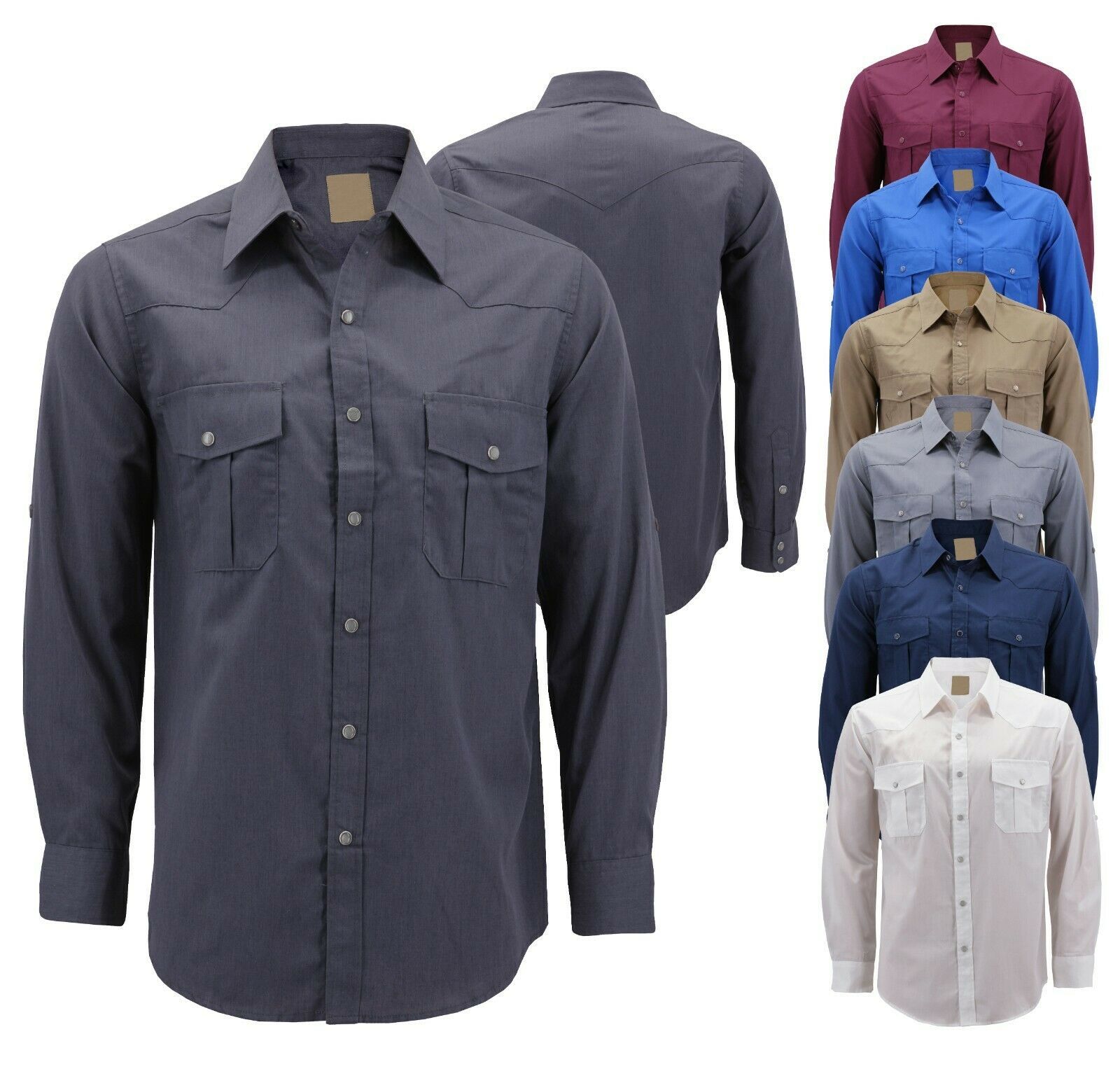 Casual Western Pearl Snap Button Down 