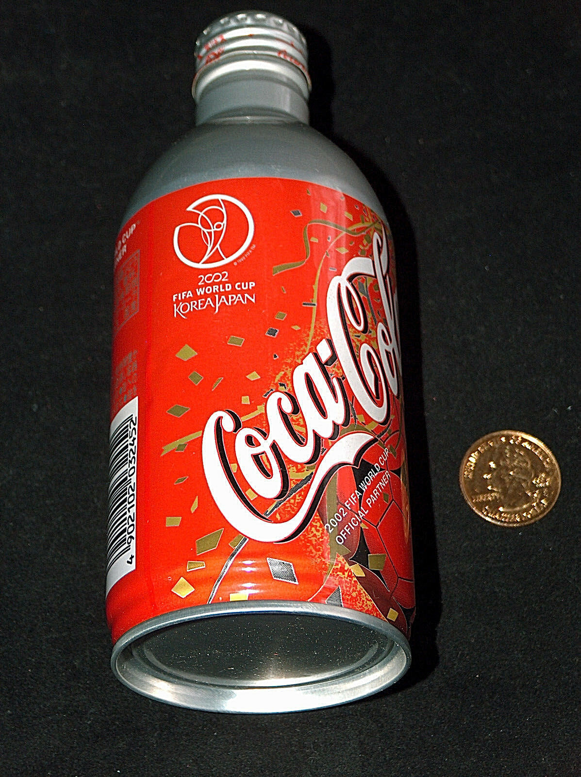 2002 FIFA World Cup JAPAN Empty 12oz Japanese Coca Cola Coke Bottle Can