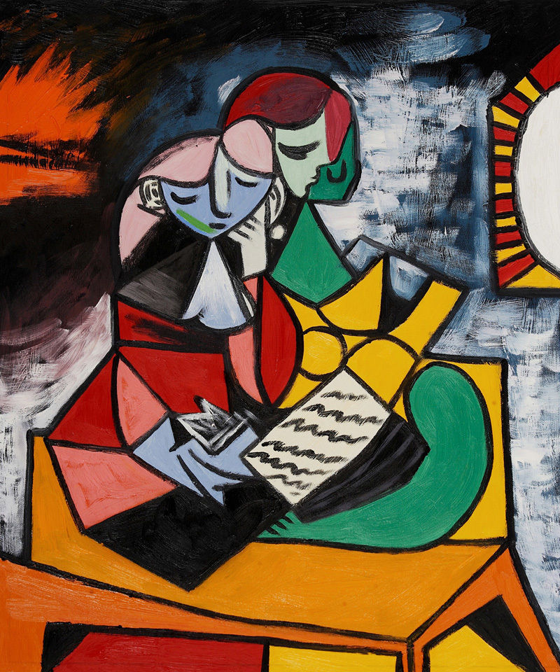 Abstract Art PABLO PICASSO The Lesson Oil Painting Canvas Print/Modern