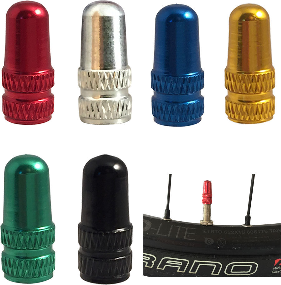Anodized French Presta Valve Caps for Bicycle Tires Tube 8 Colors Road Bikes Fix
