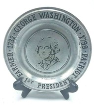 Wilton Columbia , PA  Pewter Plate George Washington 1972 6" D - $14.95