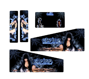 Unbranded Elvira atgames legends pinball  design decal virtual pinball cabinet graphic art