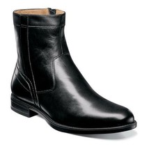 Mens High Top Florsheim Midtown Plain Toe Zipper Boot Classic Black 12140-001 - $135.00
