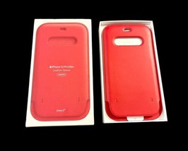 Genuine Apple iPhone 12 Pro Max Leather Sleeve Case with MagSafe - (PRODUCT) RED - $29.99
