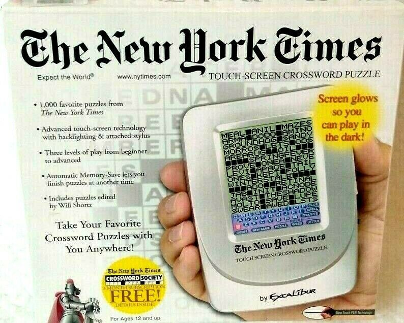 The New York Times Touch Screen Crossword Puzzle by Excalibur Handheld