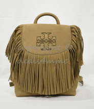 NWT Tory Burch Harper Fringe Suede Mini Backpack in Otter Brown OR Tory Navy - £223.36 GBP