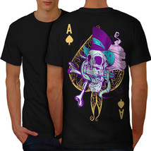 Ace Spade Card Skull Shirt  Men T-shirt Back - $12.99