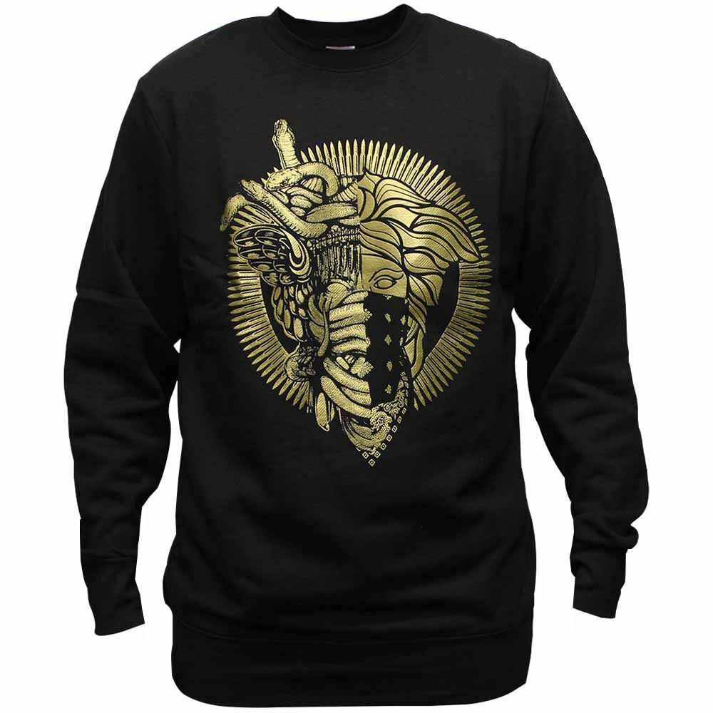 Crooks & Castles 2 Faced Medusa Sweatshirt Black - Sweatshirts, Hoodies
