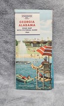 1964 Standard Oil Georgia/Alabama Vintage Road Map Callaway Gardens Cover art - $9.49