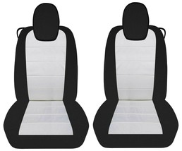 Fits 2010-2015 Chevy Camaro  Front set car seat covers    black and white - $89.99