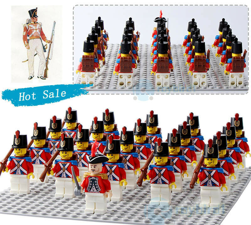 21pcs Set Redcoat British Troops American Revolutionary War Minifigures   S L1600 