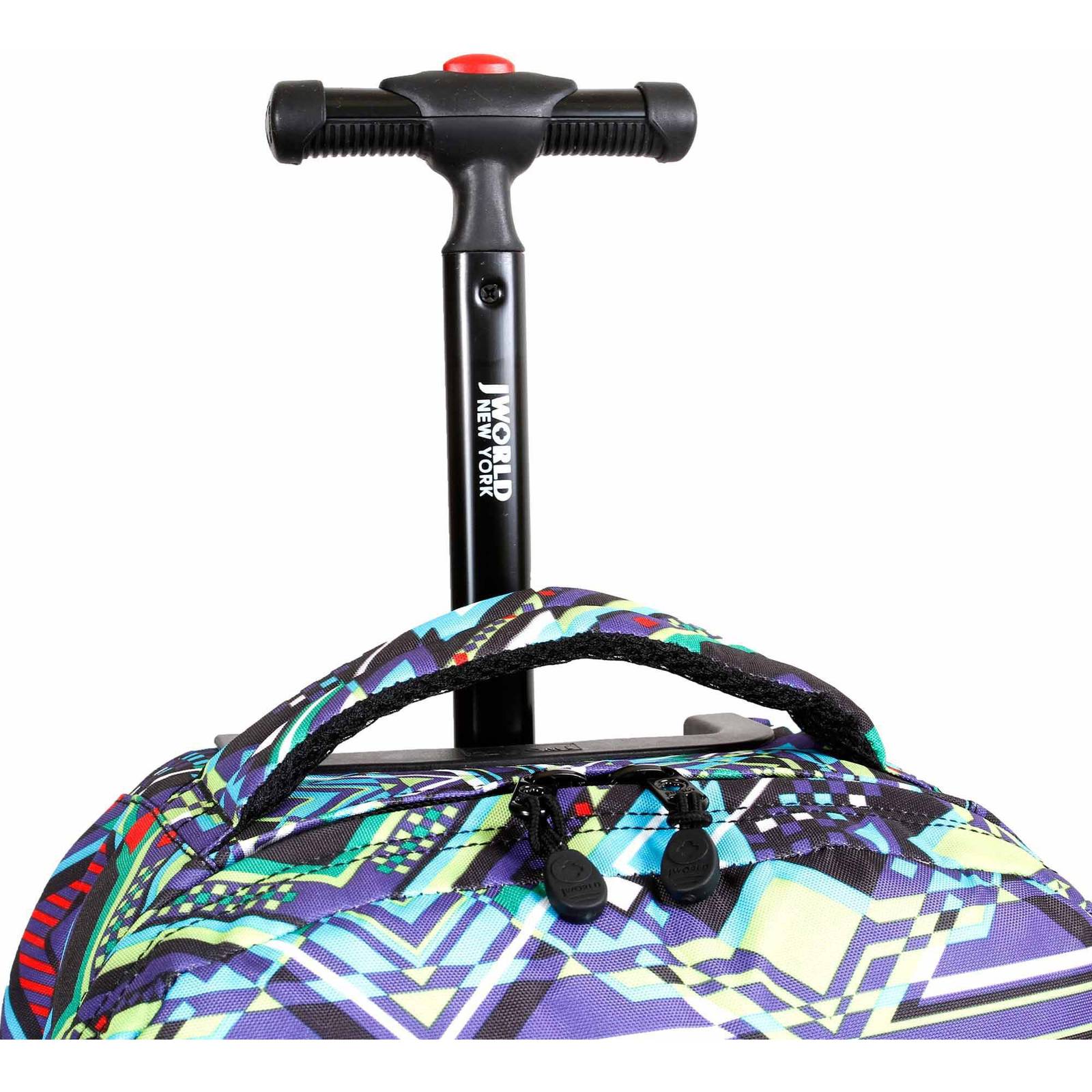 Kids Rolling Backpack School Book Bag 18" Wheeled Telescoping Handle