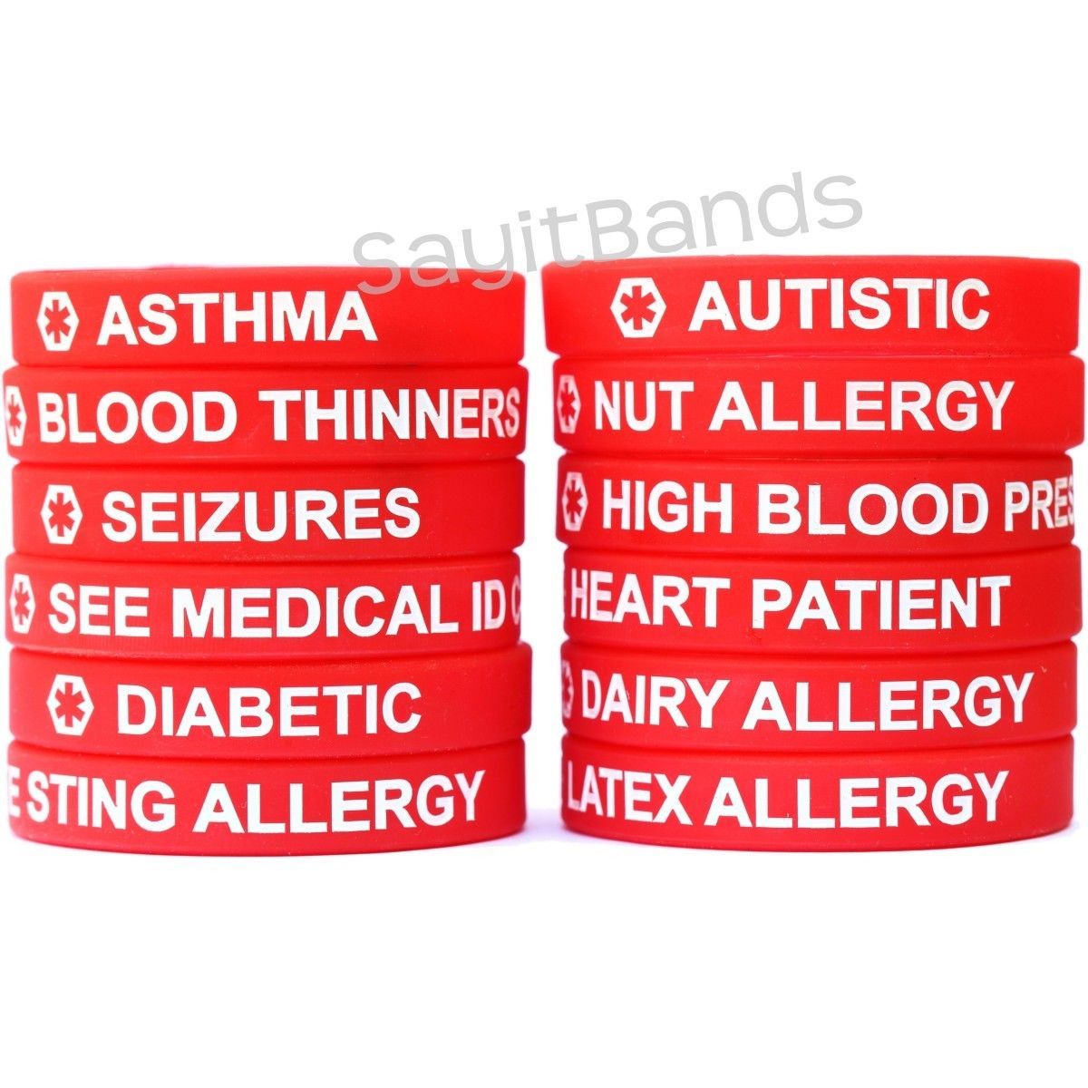 Dairy Allergy Bracelet Alert 1 Red Medical Alert Wristband Bracelet And Similar Items