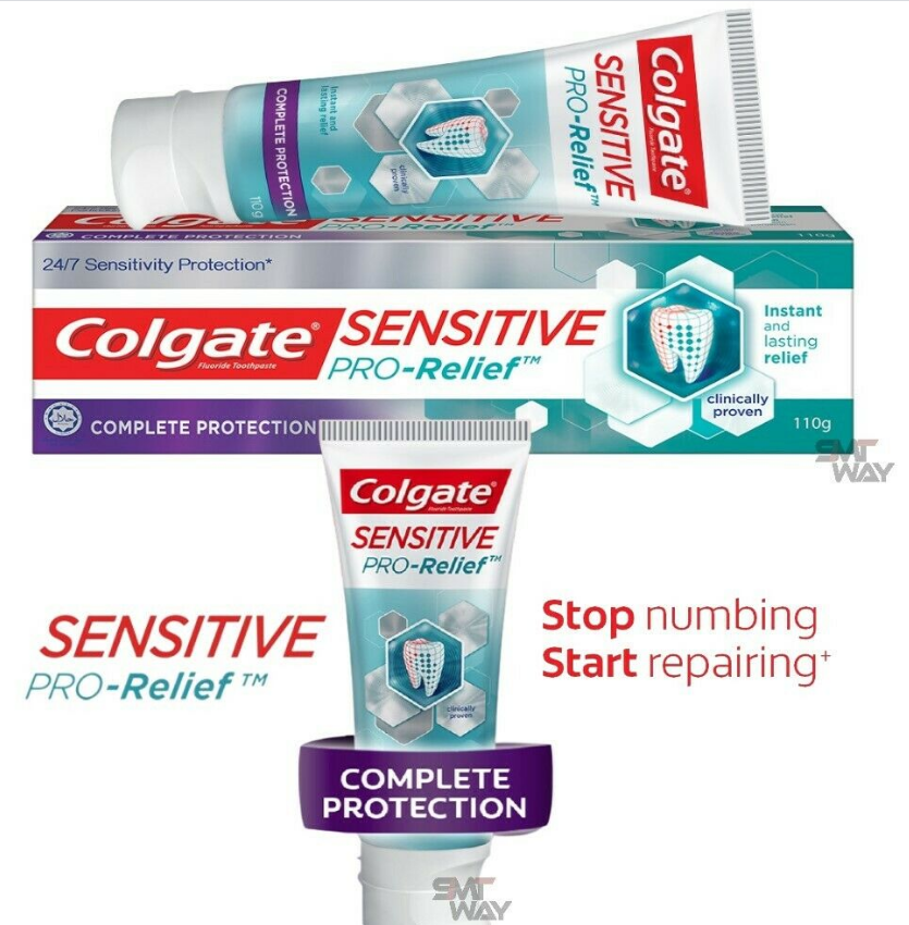 Colgate 110 Gram Toothpaste Sensitive Pro-Relief Whitening - (Pack of 24) DHL
