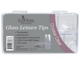 Ez Flow Glass Leisure Crystal Clear Tips, 100 Pack