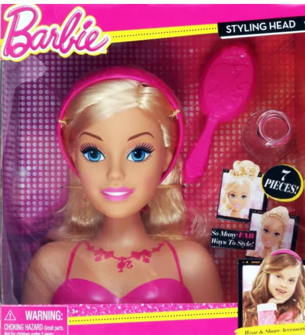 barbie cut and color styling head