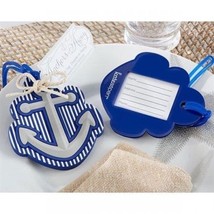 12 Anchors Away Luggage Tags Nautical Themed Party Favors Gift Wedding Favors - $26.73