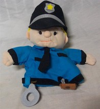 Lillian Vernon POLICE MAN HAND PUPPET BOY 8&quot; Plush STUFFED ANIMAL Toy - $14.85