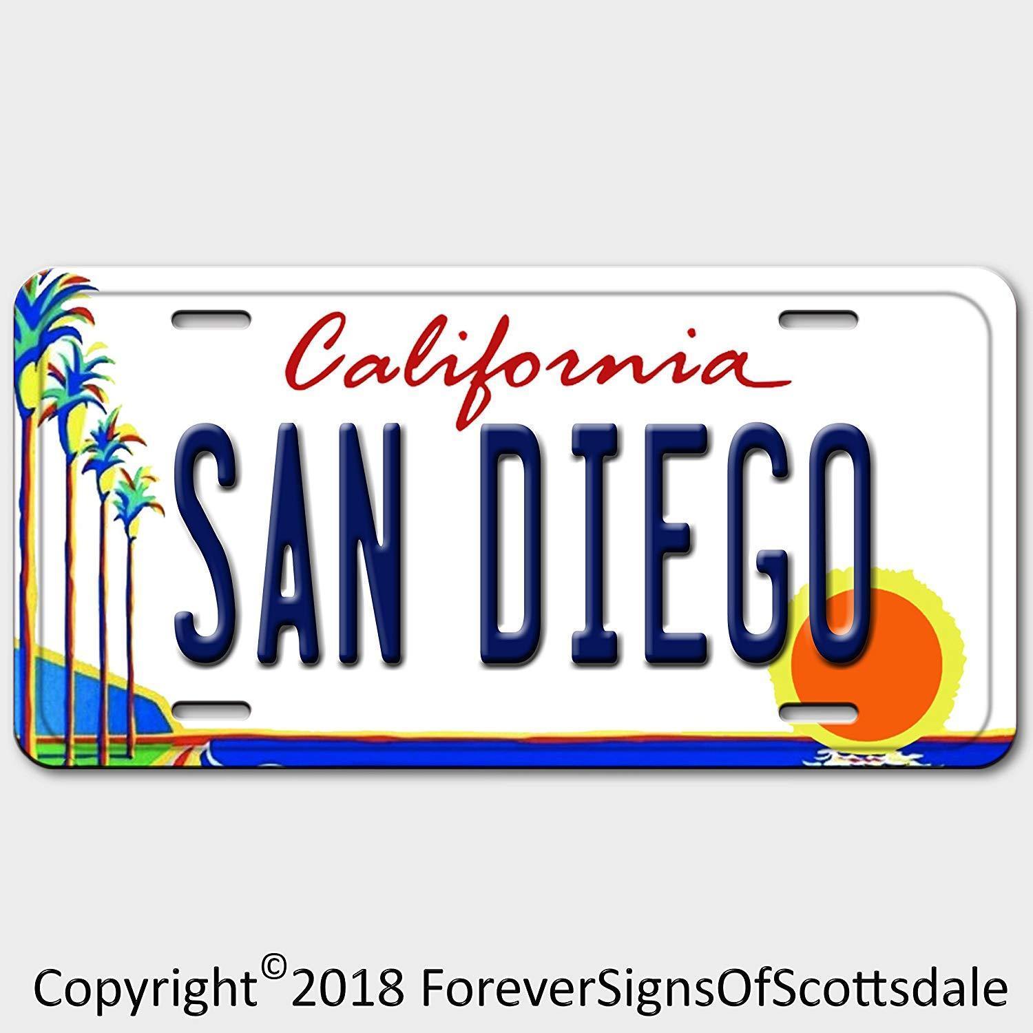 San Diego California State College Vanity License Plate White - Other