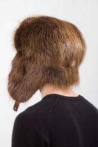 Beaver Fur Hat Full Fur Brown Hat Trapper Hat Aviator Hat Saga Furs Brown Hat image 3