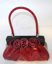 Purse Money Bank Red Faux Leather Handbag Fashion Sexy Woman Ladies Gift  