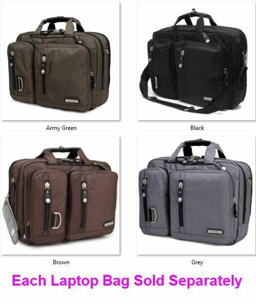 Freebiz - Multi-function laptop bag backpack briefcase w/handle & shoulder strap versatile