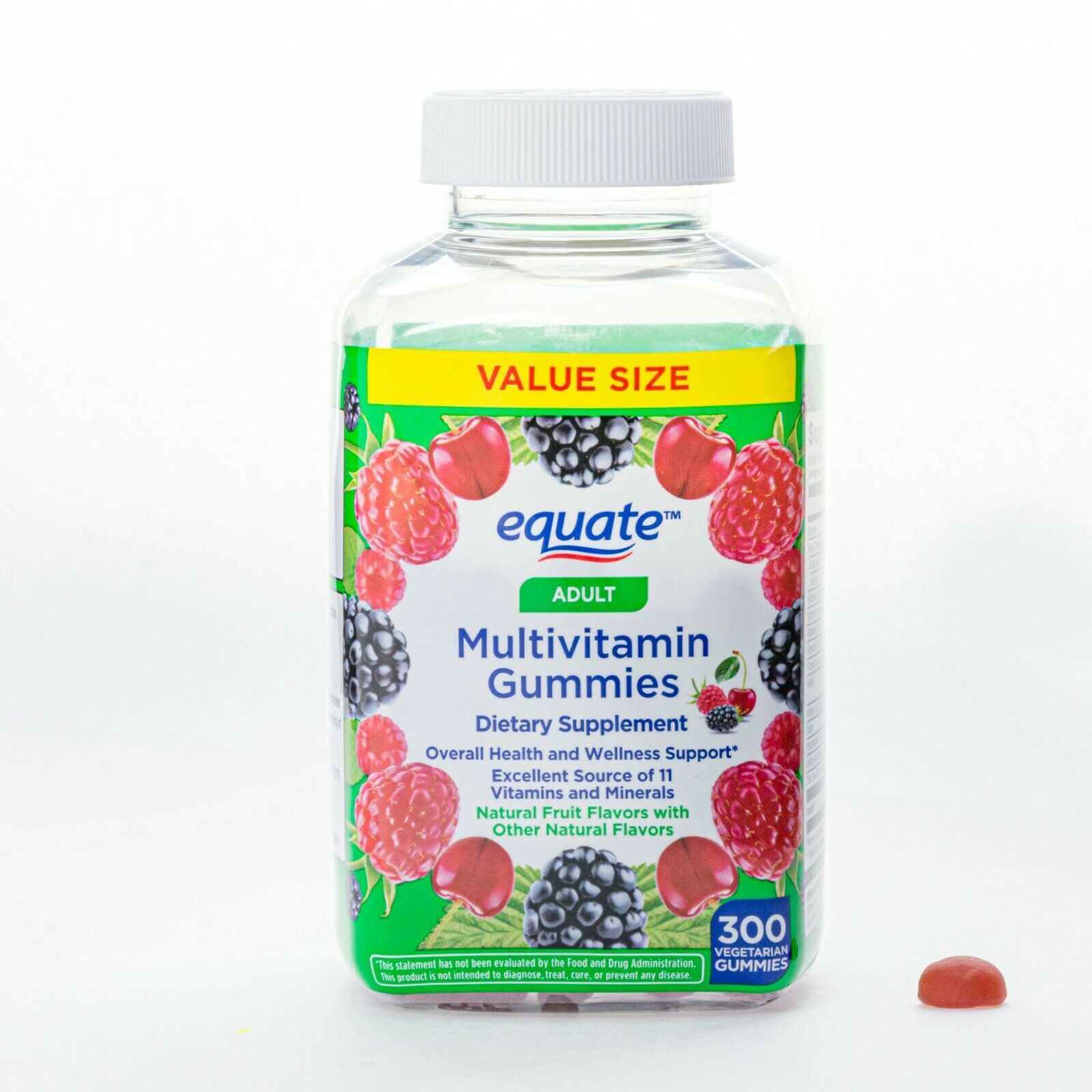 Equate Adult Multivitamin, 300 Vegetarian Gummies General Wellness ...